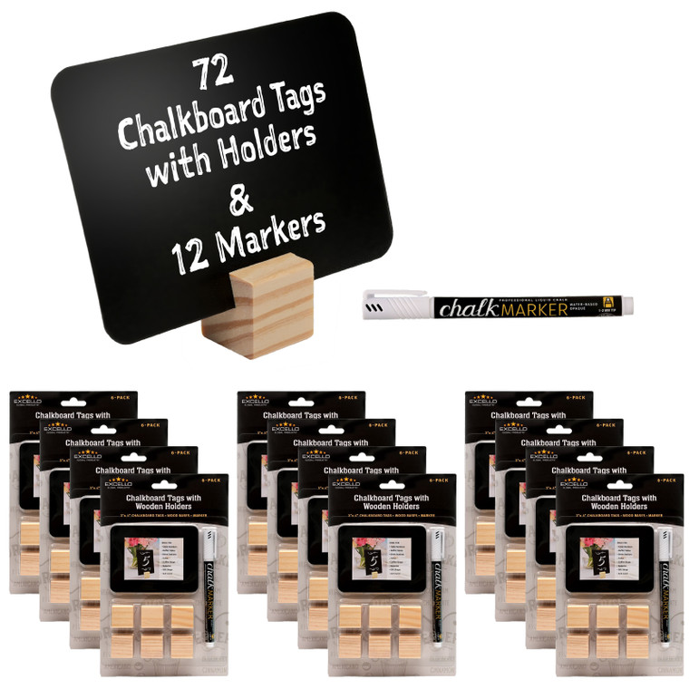 (72) Teak Tag Holders (12) White Markers
