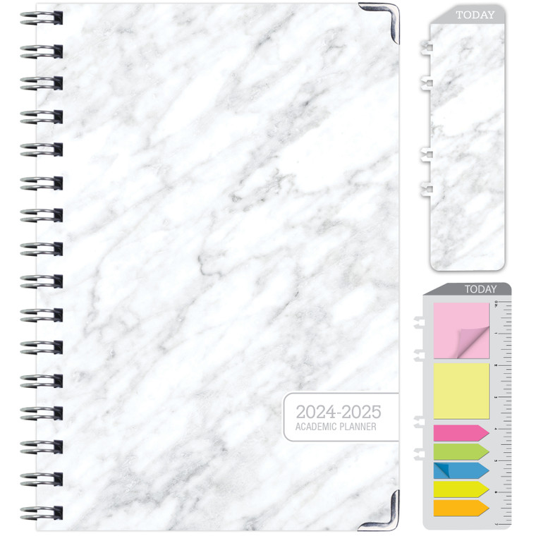 Hardcover AY 2024-2025 Fashion Planner - 5.5"x8" (Grey Marble)