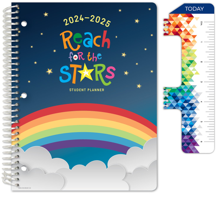 Elementary Student Planner AY 2024-2025 - Block Style - 8.5"x11" (Reach For The Stars)