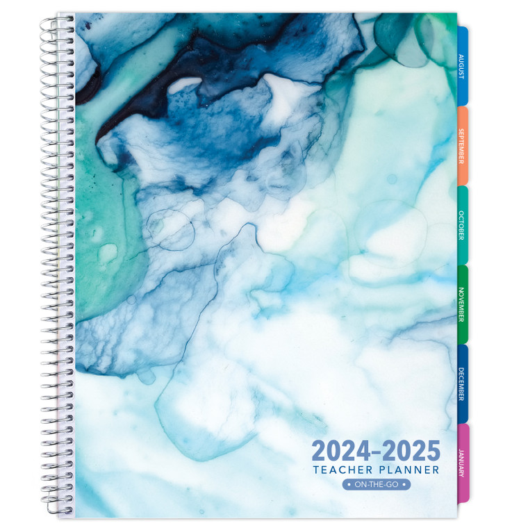 Lite Teacher AY 2024-2025 Planner - 8.5"x11" (Seaside Watercolors)