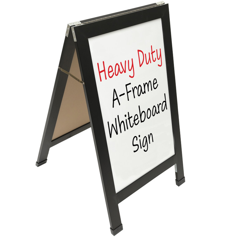 40" x 22" Indestructible A-Frame Whiteboard - Black or Brown