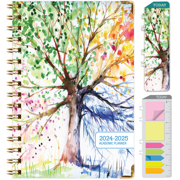 Hardcover AY 2024-2025 Fashion Planner (Tree Seasons) - MEDIUM: 5.5" x 8"