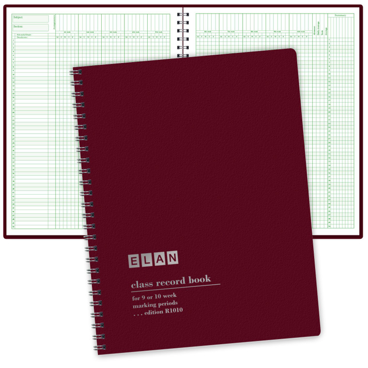 Class Record Book for 9-10 Weeks. 50 Names. (R1010)