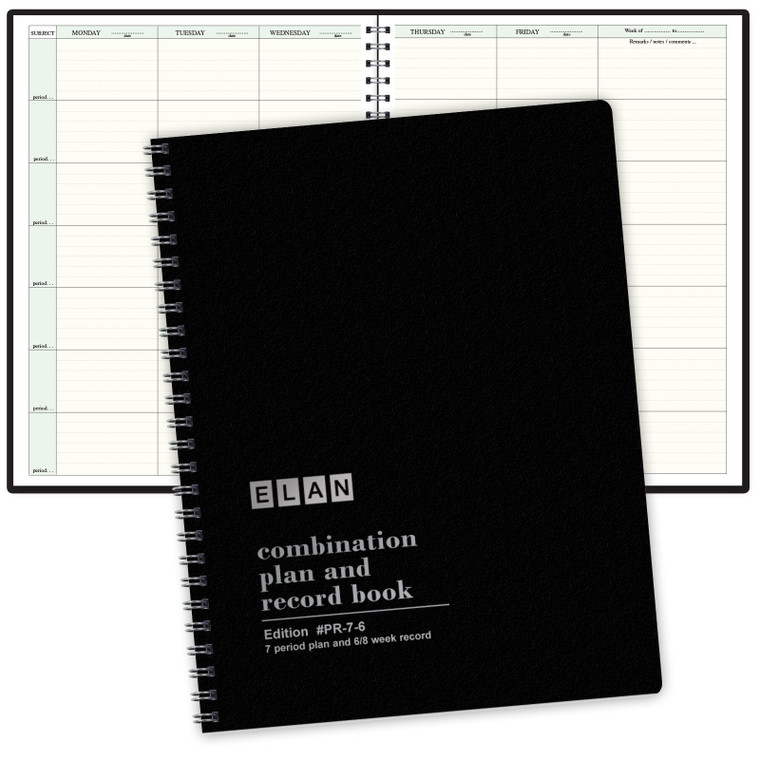 Combination Plan and Record Book: One efficient 8-1/2" x 11" book for lesson plans and grades combines W101 and R6080 - (PR7-6)