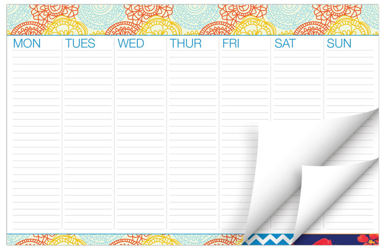 Weekly Desk To Do Pad 11"x17" (Assorted Patterns) - GPP-PAD-04