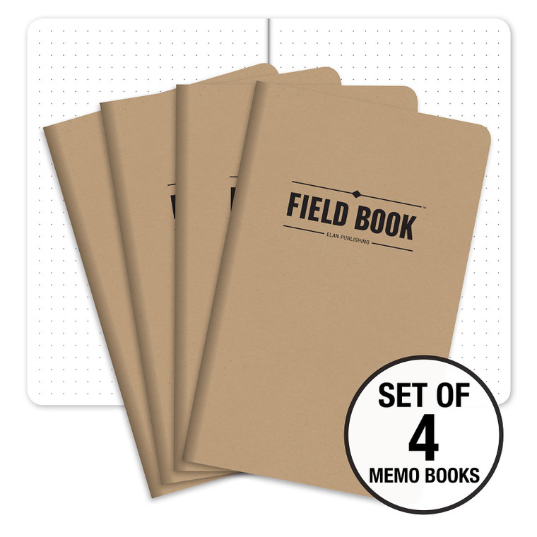 Field Notebook - 5"x8" - Kraft - Pack of 4