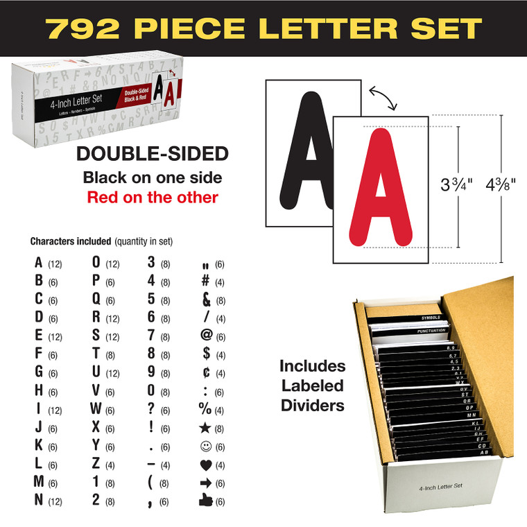 Swinging Changable Message Sidewalk Sign: 37x36 Sign with 792 Sided Letters - EGP-HD-0193-OS