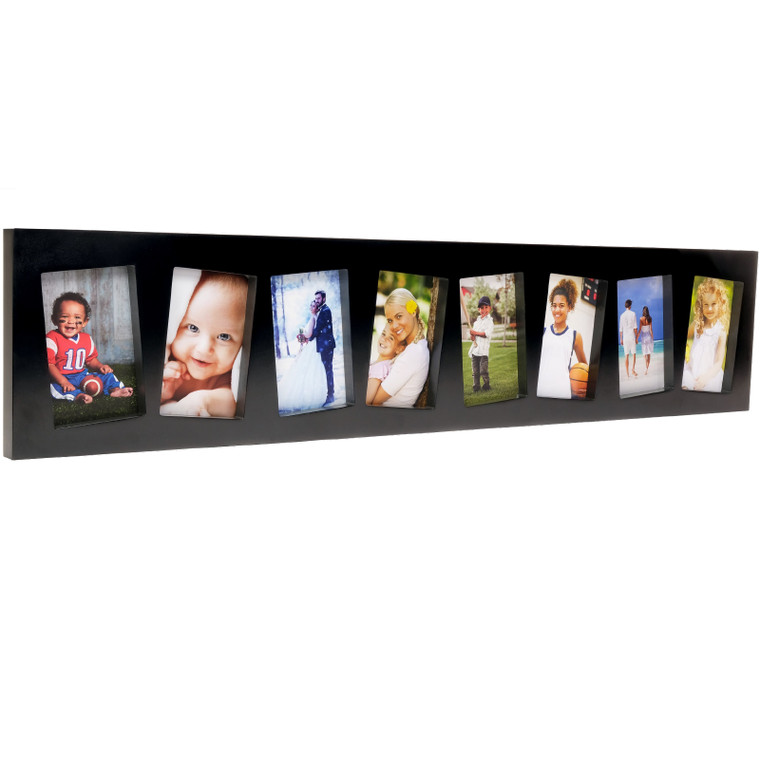 Tilted Collage Frame - Holds Eight 4x6" Photos