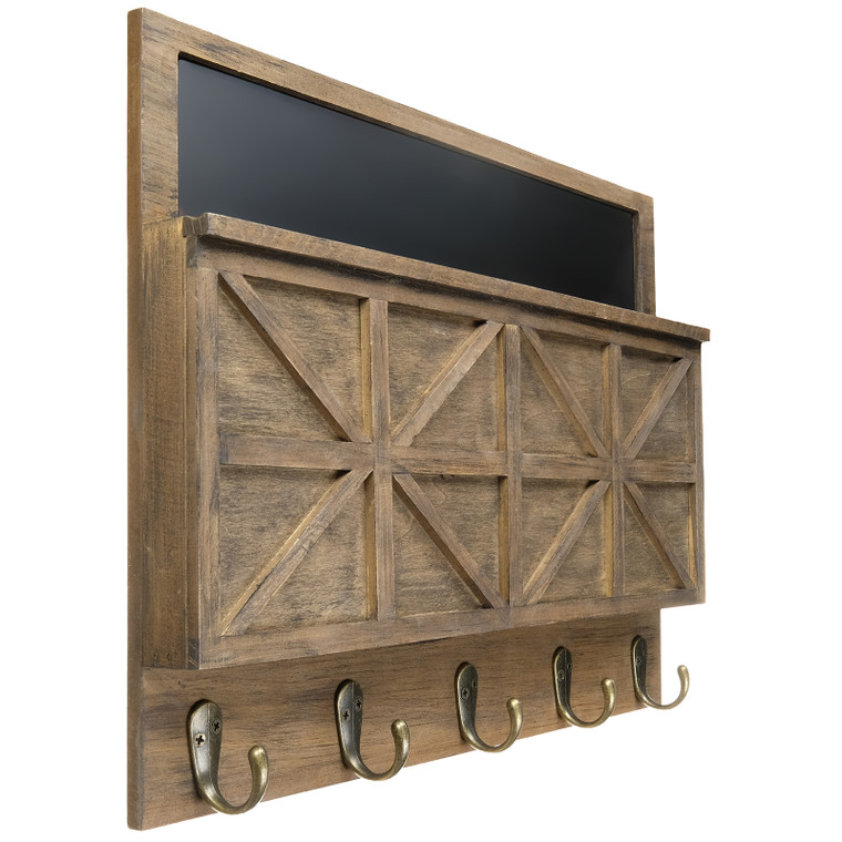 Barndoor Mail Holder (Rustic Brown)