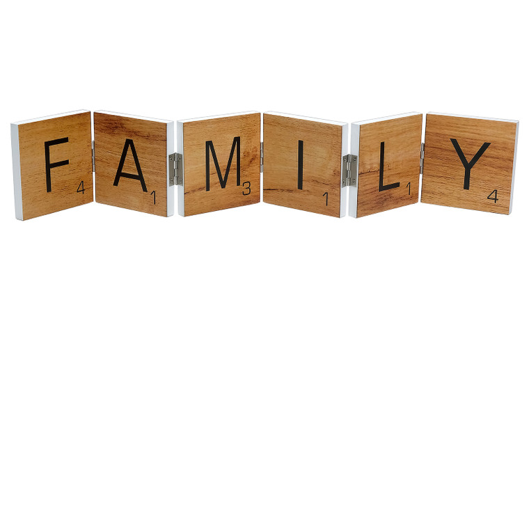 Scrabble Letter Hinged Accordion Sign, Four Styles Available, Durable Wood Construction