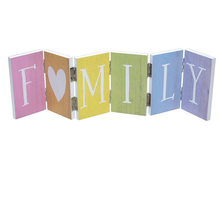 Pastel Hinged Accordion Sign, Four Styles Available, Durable Wood Construction (Family)