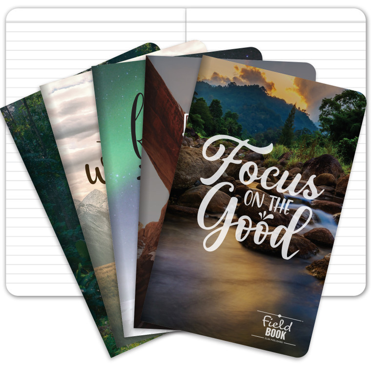Mini Field Book Set - Line Text / Combo Photo Inspiration Covers - 5"x8" 