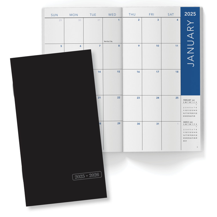 2-Year Monthly Calendar Pocket Planner - 2025-2026