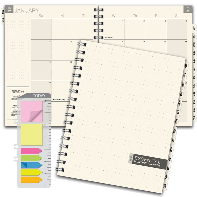 Monthly Essential Planner  8.5" x 11" CY 2025 (Frosted)