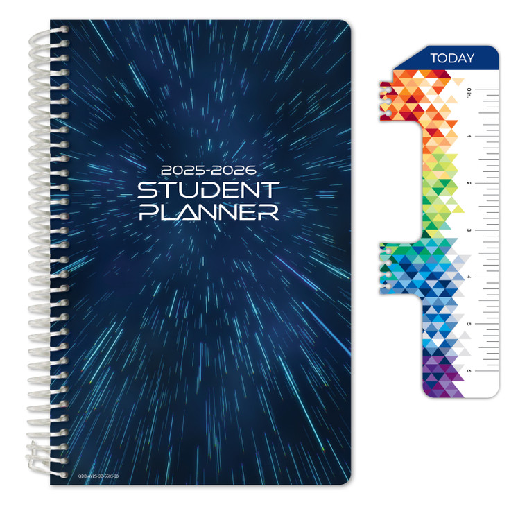 Secondary Student Planner AY 2025-2026 - Block Style - 5.5"x8.5" (Galaxy)