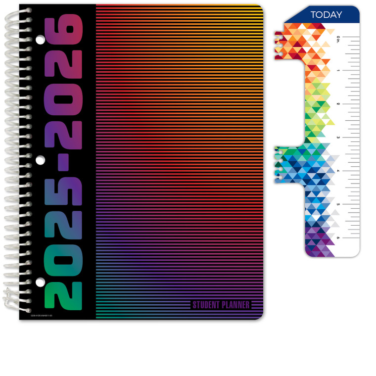 Secondary Student Planner AY 2025-2026 - Matrix Style - 8.5"x11" (Spectrum)
