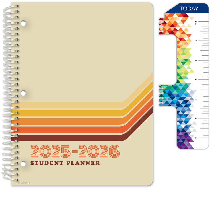 Secondary Student Planner AY 2025-2026 - Matrix Style - 8.5"x11" (Retro)