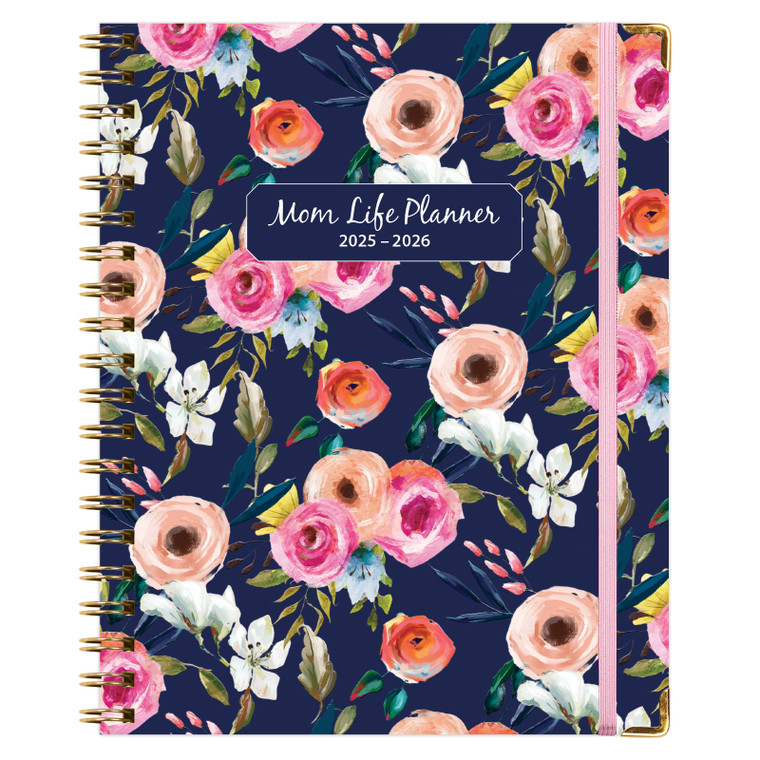 AY 2025-2026 Mom Planner - 8"x10" (Small Navy Floral)