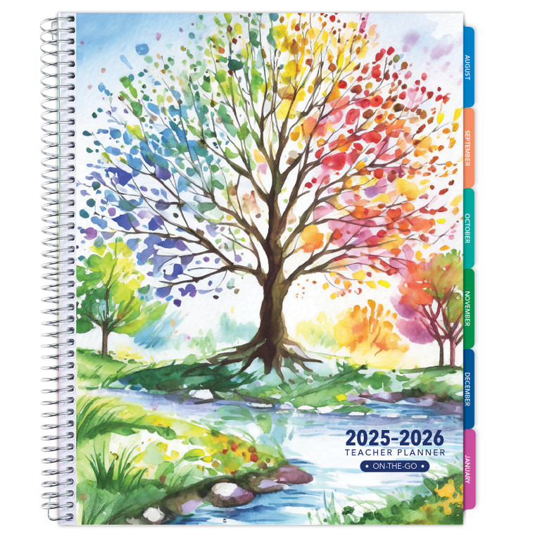 Lite Teacher AY 2025-2026 Planner - 8.5"x11" (Tree Seasons)