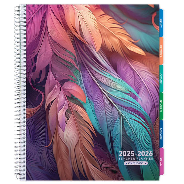 Lite Teacher AY 2025-2026 Planner - 8.5"x11" (Pastel Peacock)