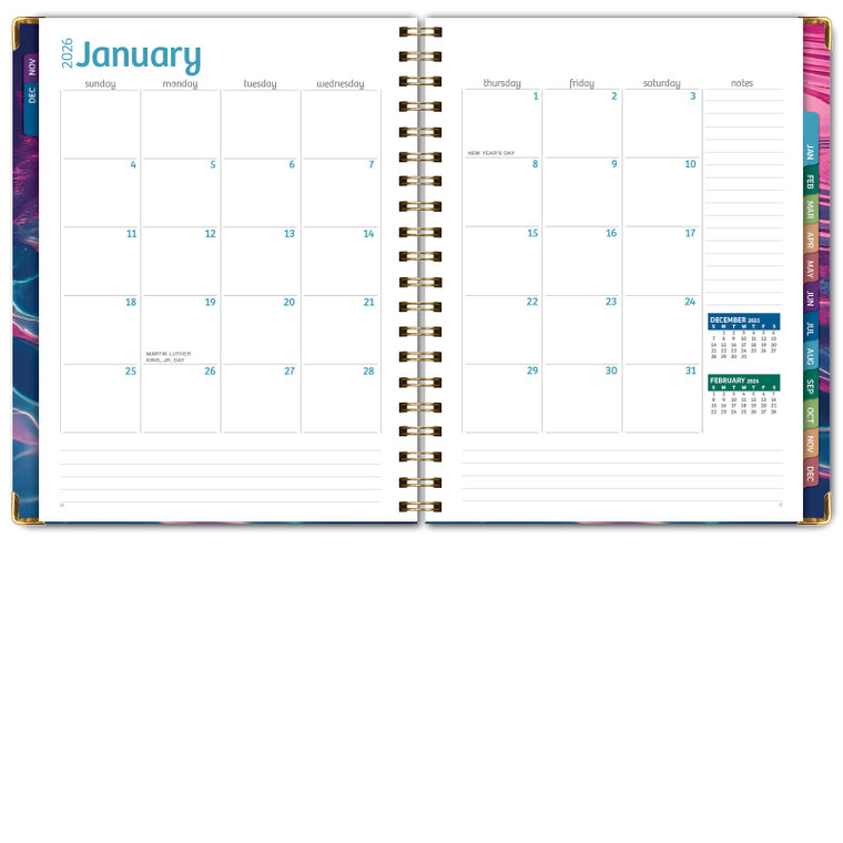 Global Printed Products Hardcover CY 2026 Fashion Planner - 8.5"x11" (Summer Bliss)