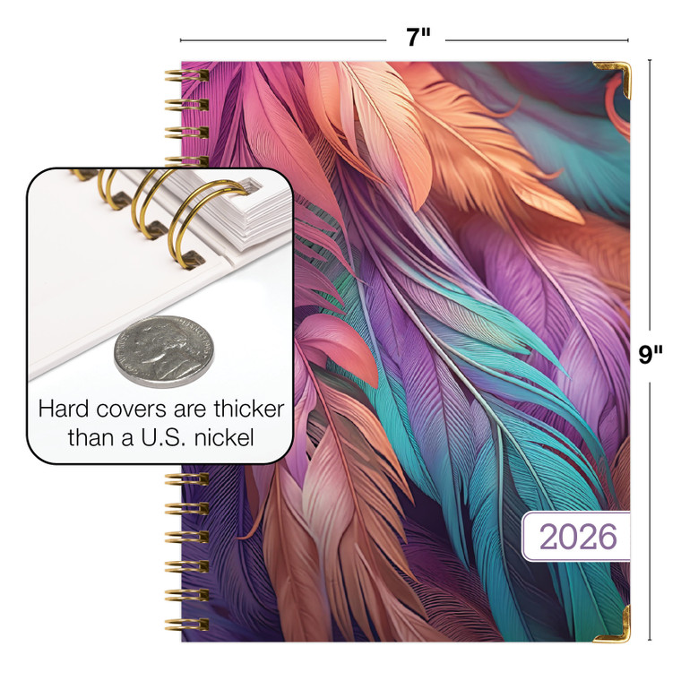 Global Printed Products Hardcover CY 2026 Fashion Planner - 7"x9" (Pastel Peacock) Global Printed Products Hardcover CY 2026 Fashion Planner - 7"x9" (Pastel Peacock)