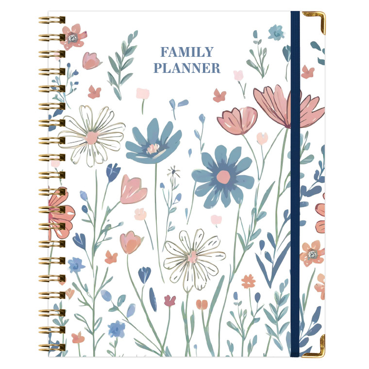 Global Printed Products Undated Family Planner - 8.5"x11" (Colorful Botanicals)