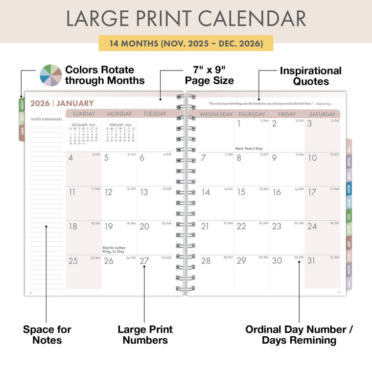 Global Printed Products Essential Pro Monthly & Weekly Planner 7" x 9" CY 2026 (Teal Gold Marble) Global Printed Products Essential Pro Monthly & Weekly Planner 7" x 9" CY 2026 (Teal Gold Marble)