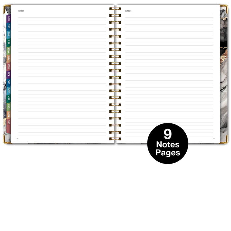 Global Printed Products Hardcover CY 2026 Fashion Planner - 8.5"x11" (Black Gold Marble) Global Printed Products Hardcover CY 2026 Fashion Planner - 8.5"x11" (Black Gold Marble)