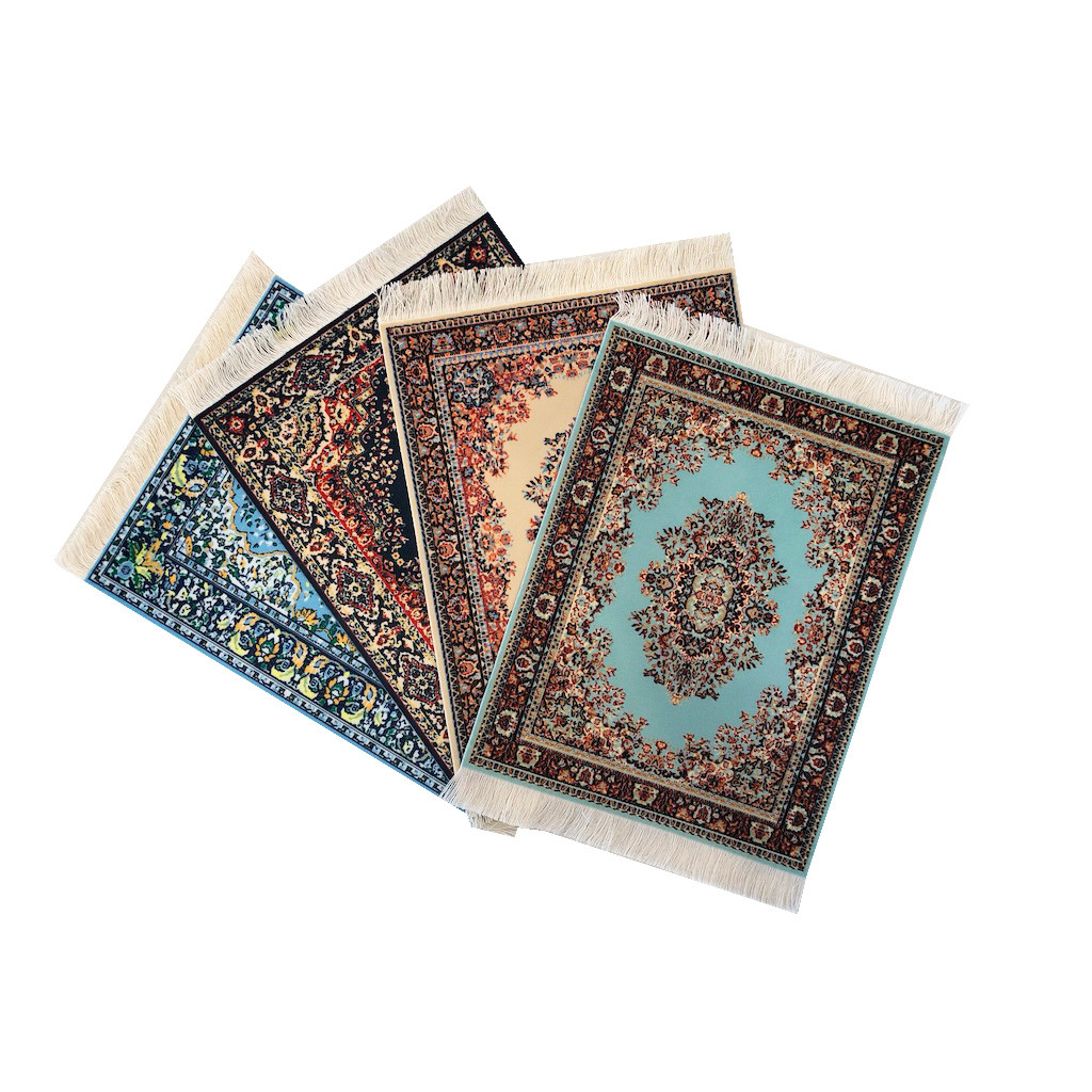 Lot De 4 Tapis De Souris Orientaux – Design Turc Velours – Accessoire Bureau Décoratif Et Pratique - 13