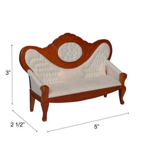 Vintage Miniature Dollhouse Sofa Dolls House Furniture