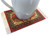 4 Beautiful Floral Drink Coasters with Turkish Carpet Designs Absorbent and Square