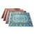Set of 4 Table Placemats with Miniature Oriental Rug Design - Mixed Carpet Mats for Dining Room and Kitchen