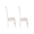 Set of 2 Wooden Dollhouse Dining Chairs - Dolls House Furniture - 1/12 Scale (Various Colors)
