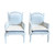 Set of 2 Wooden Dollhouse Armchairs | Dinning Lounge Chairs | Dolls House Furniture | 1/12 Scale White