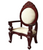 Inusitus Vintage Miniature Dollhouse Chair - Dolls House Furniture  Armchair - 1/12 Scale