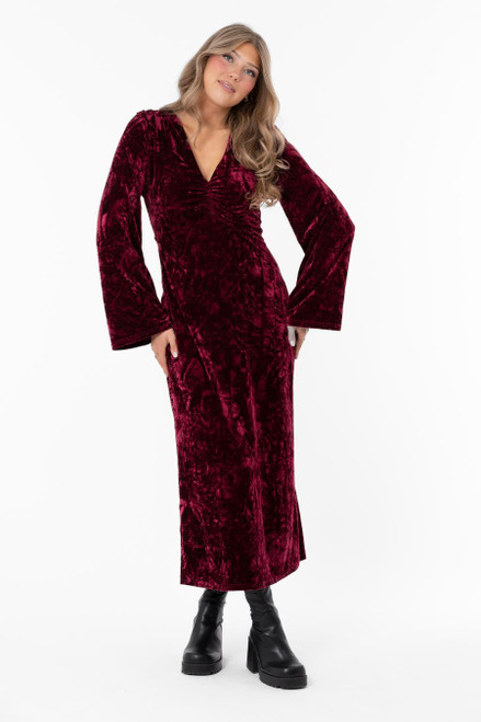 Klänning - Valerie Velvet Dress, Beaujolais - Capri Collection Klänning - Valerie Velvet Dress, Beaujolais - Capri Collection