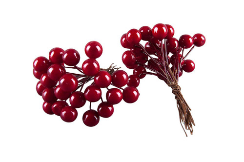 Knippe med bär, Röd (för dekoration)