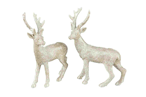Hjort, stående - Champagne/Shimmer