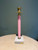 Ljusstake med cementfot, rosa (höjd 32  cm)
