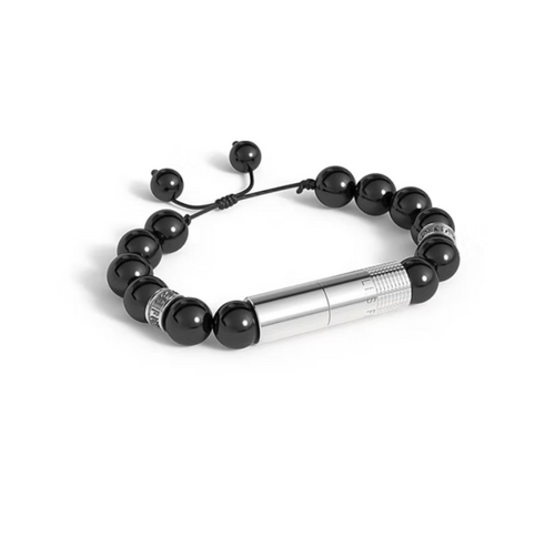 Adjustable (cigar) Punch Bracelet Oscuro Ring I - 10mm Beads