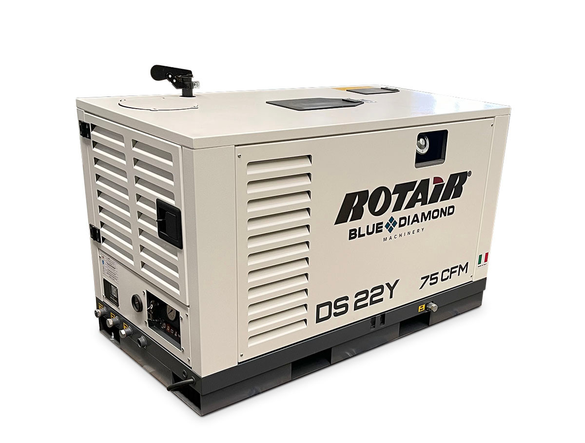 75 CFM Rotair Portable Air Compressor (Silent Box) Bluedm