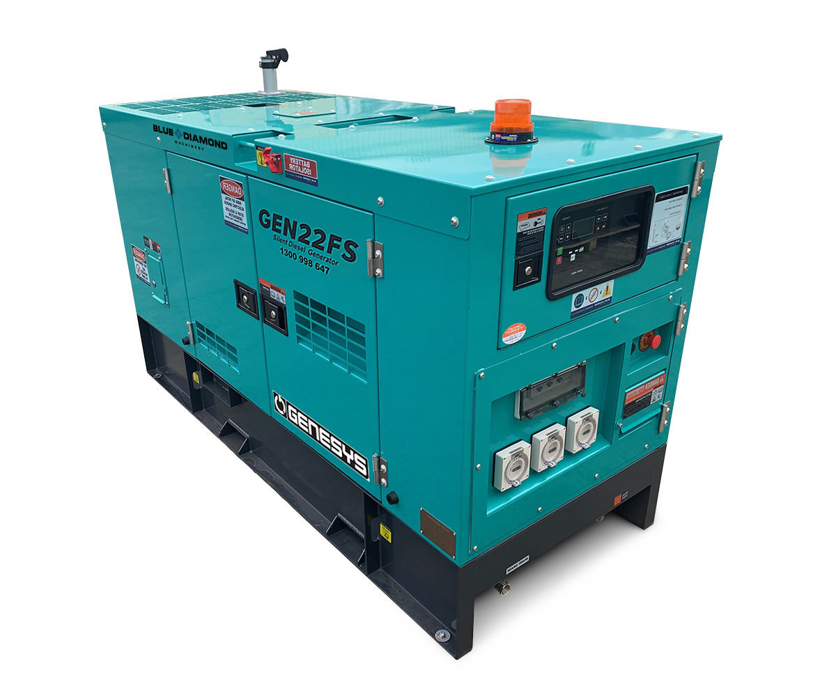 22 kVA Diesel Generator 240V Mine Spec Blue Diamond Machinery