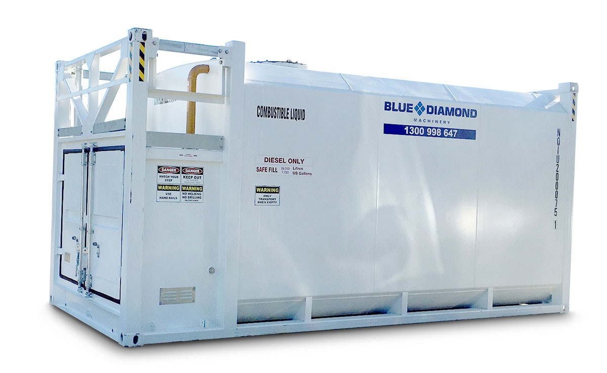 30,000L Diesel Fuel Tank Self Bunded Baffled Bluedm