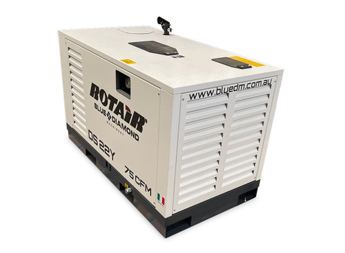 Portable Silent Box Compressor 23 HP 75CFM Rotair DS 22Y