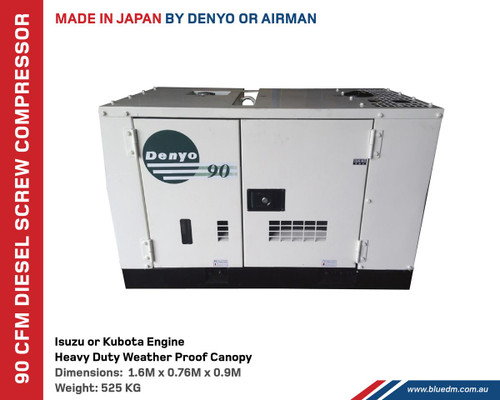 90 CFM Used Diesel Air Compressor | Blue Diamond