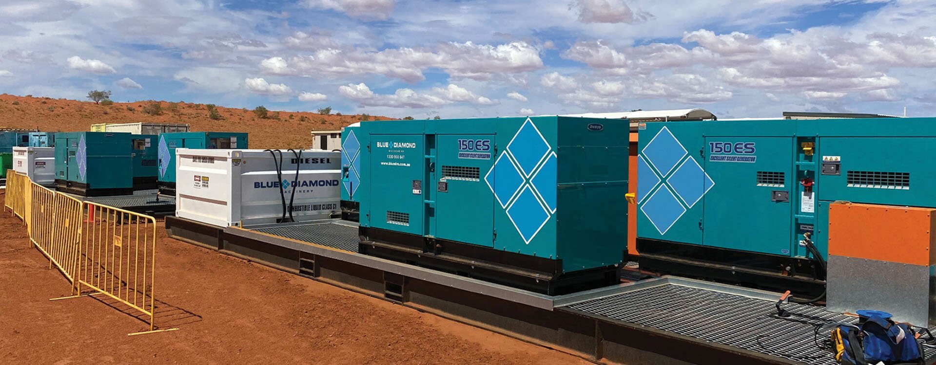 150kva denyo DCA series diesel generators on WA mine site in synchronised setup powering telfer mine camp