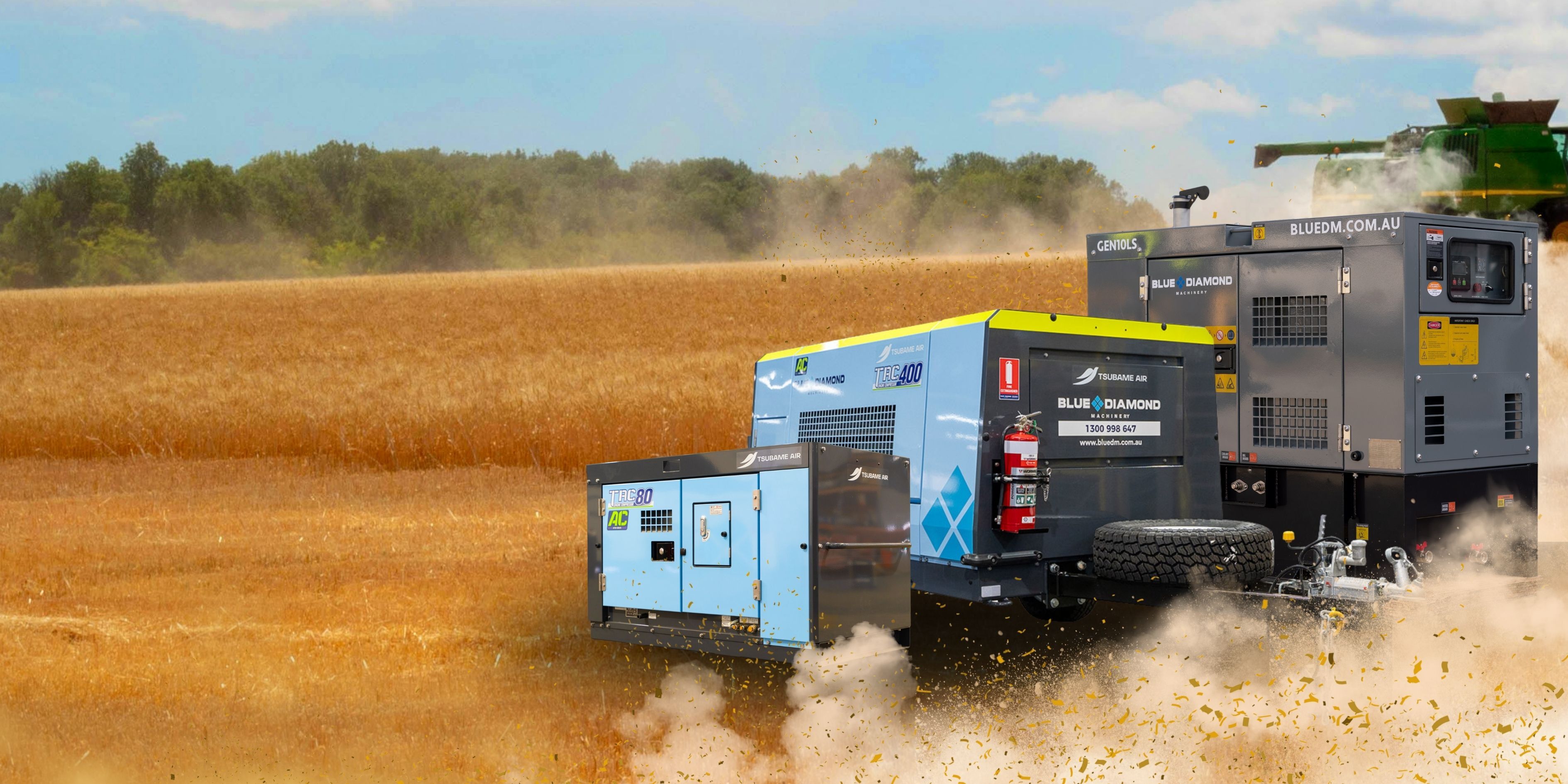 harvest season air compressor and generator range