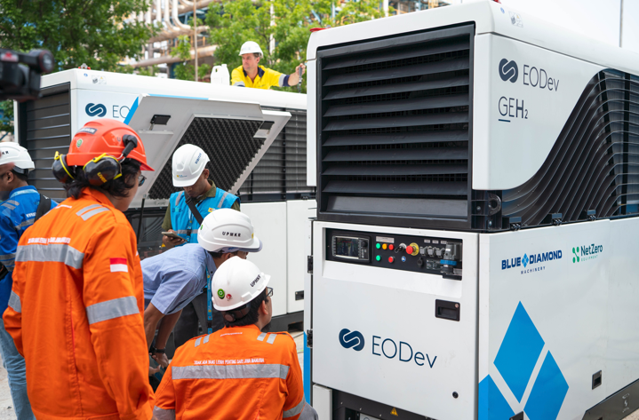 training PLN technicians and commissioning the GEH2 hydrogen fuel cell