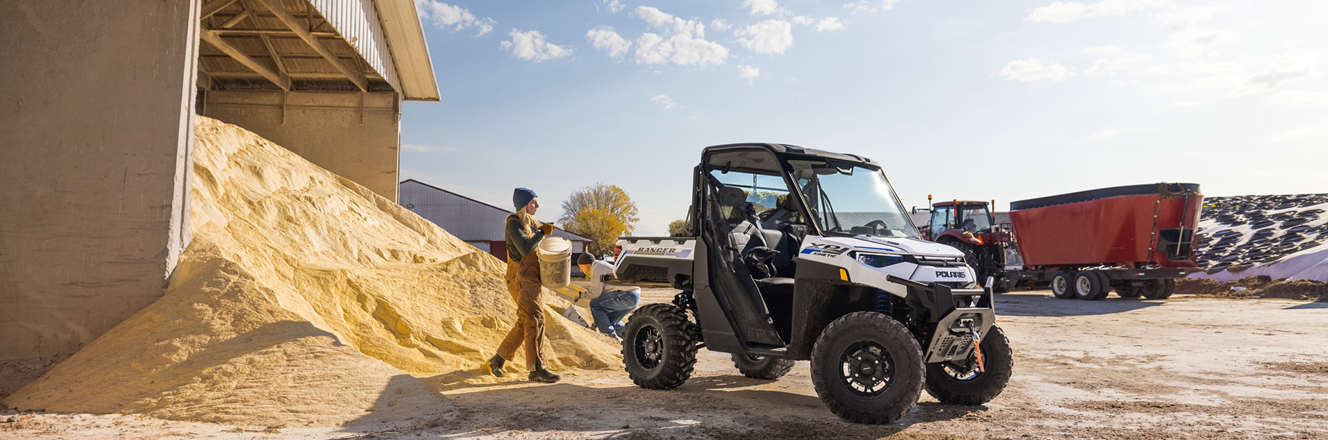 polaris ranger utility task vehicle on construction site